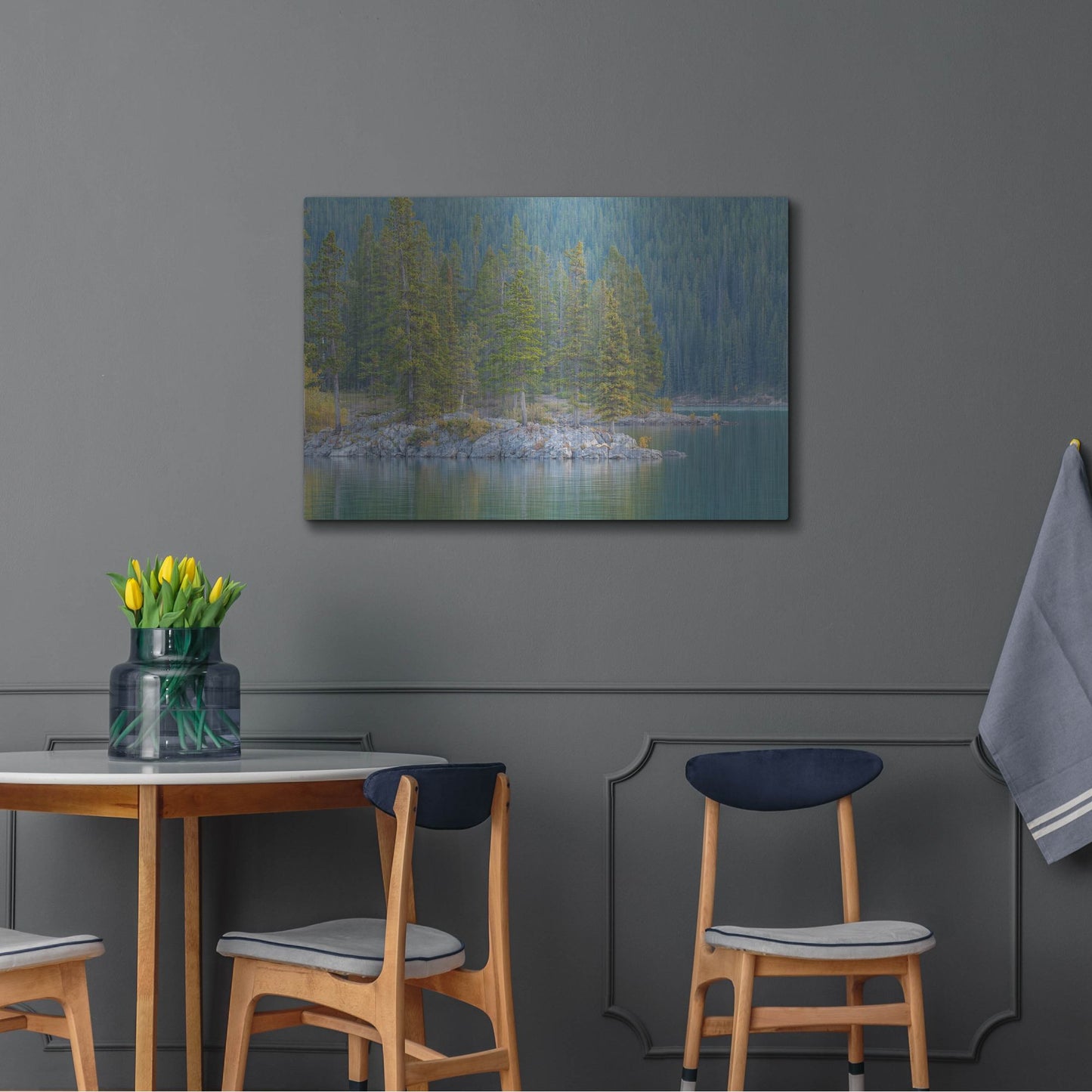 Luxe Metal Art 'Lake Minnewanka 2' by Joe Reimer Photography, Metal Wall Art,36x24