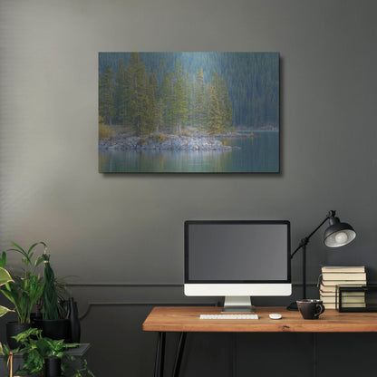 Luxe Metal Art 'Lake Minnewanka 2' by Joe Reimer Photography, Metal Wall Art,36x24