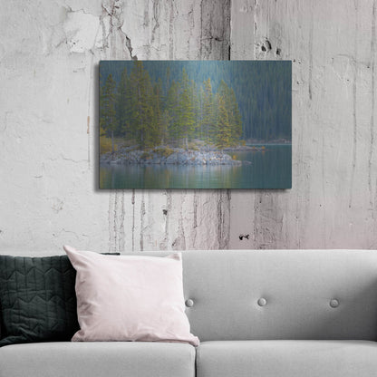 Luxe Metal Art 'Lake Minnewanka 2' by Joe Reimer Photography, Metal Wall Art,36x24