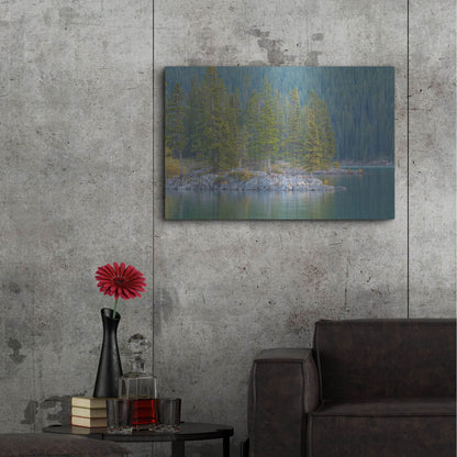 Luxe Metal Art 'Lake Minnewanka 2' by Joe Reimer Photography, Metal Wall Art,36x24