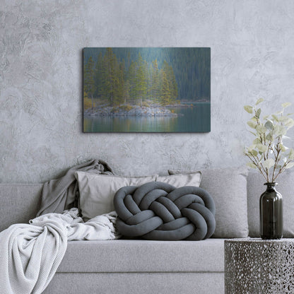 Luxe Metal Art 'Lake Minnewanka 2' by Joe Reimer Photography, Metal Wall Art,36x24