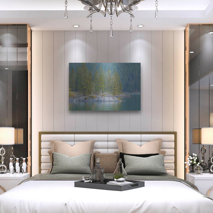 Luxe Metal Art 'Lake Minnewanka 2' by Joe Reimer Photography, Metal Wall Art,36x24