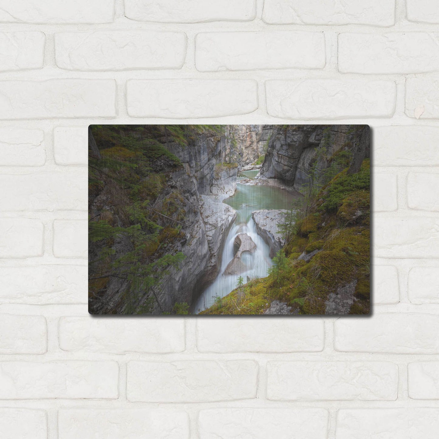 Luxe Metal Art 'Maligne Canyon 1' by Joe Reimer Photography, Metal Wall Art,16x12