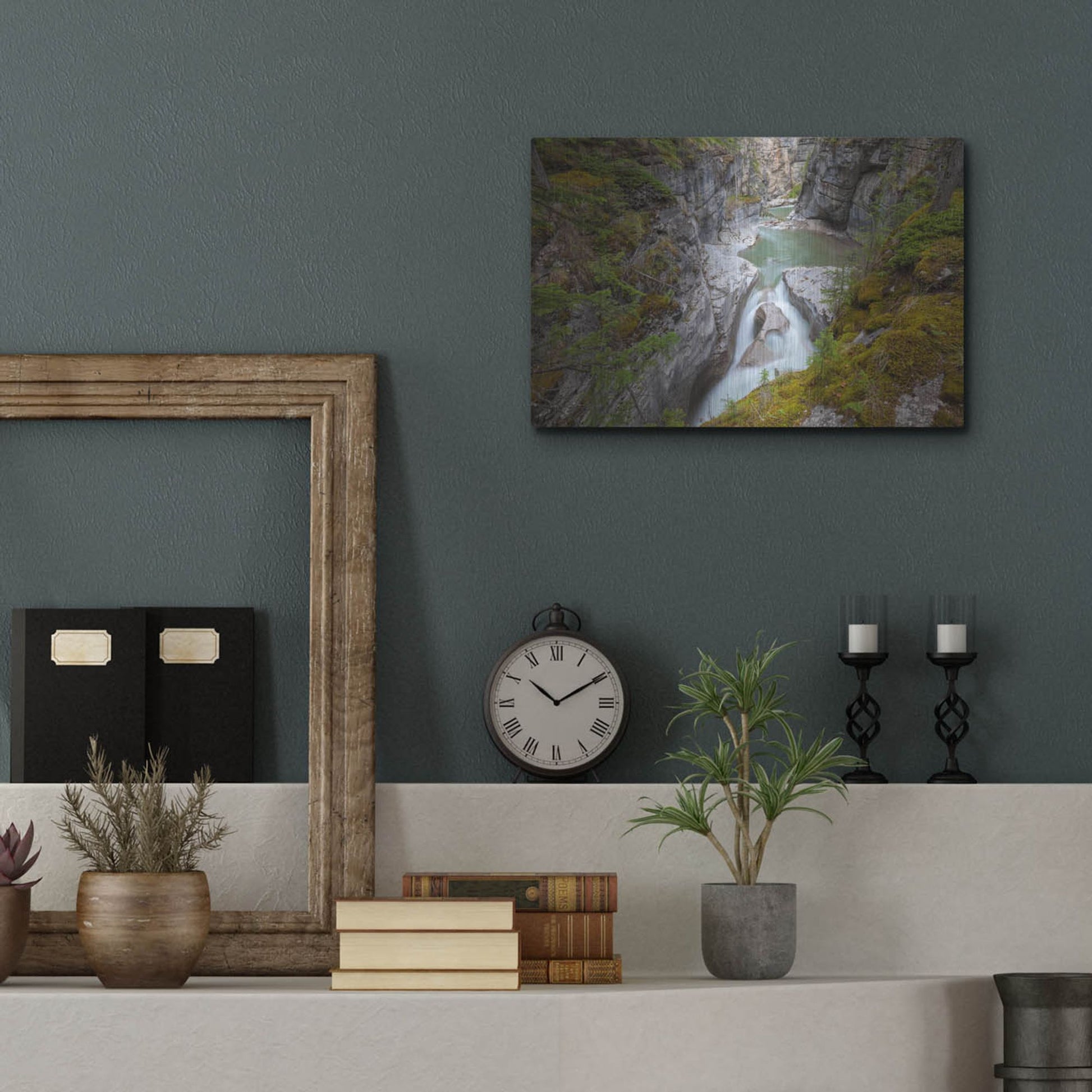 Luxe Metal Art 'Maligne Canyon 1' by Joe Reimer Photography, Metal Wall Art,16x12