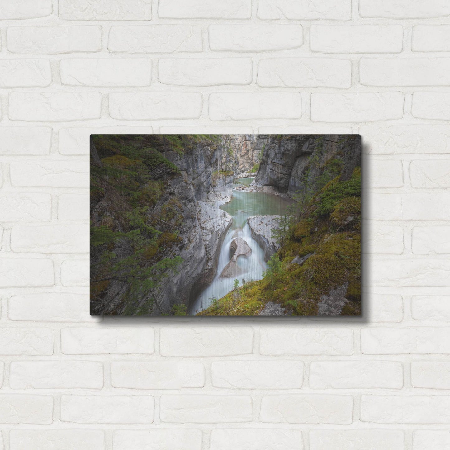 Luxe Metal Art 'Maligne Canyon 1' by Joe Reimer Photography, Metal Wall Art,24x16
