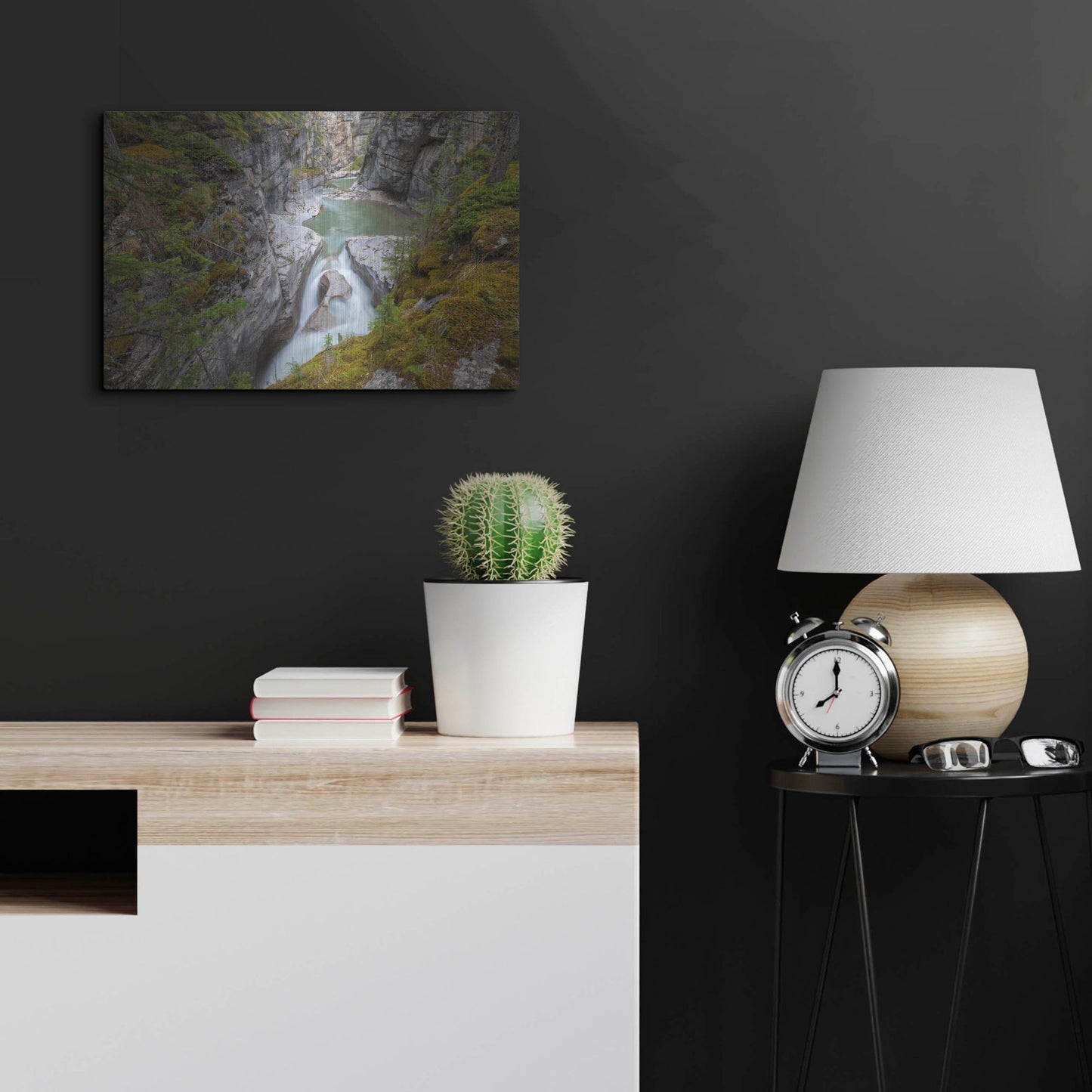 Luxe Metal Art 'Maligne Canyon 1' by Joe Reimer Photography, Metal Wall Art,24x16