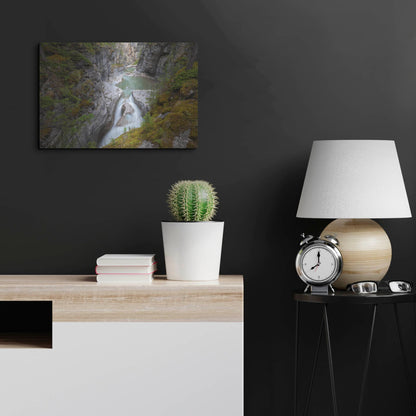 Luxe Metal Art 'Maligne Canyon 1' by Joe Reimer Photography, Metal Wall Art,24x16