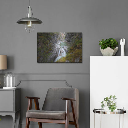 Luxe Metal Art 'Maligne Canyon 1' by Joe Reimer Photography, Metal Wall Art,24x16