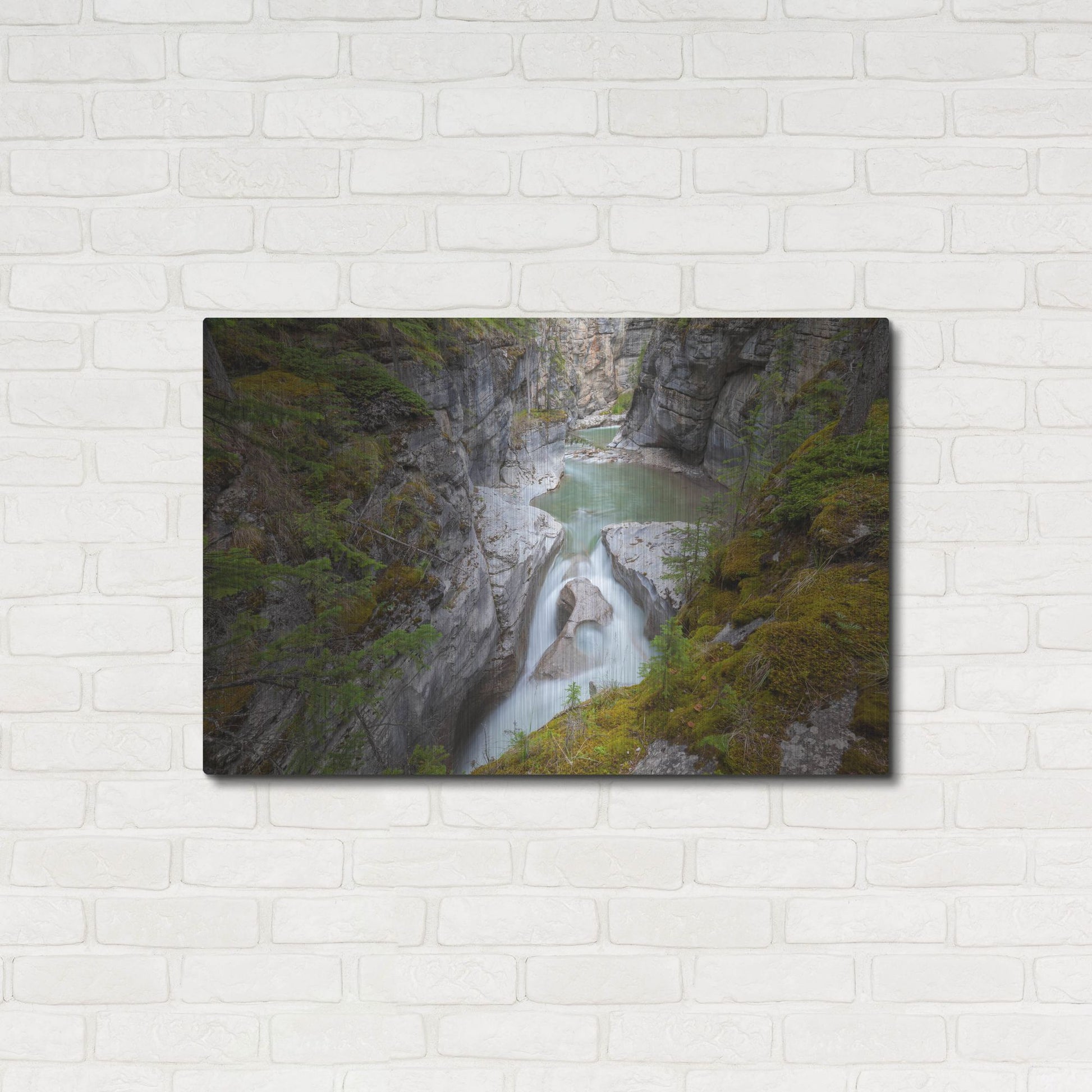 Luxe Metal Art 'Maligne Canyon 1' by Joe Reimer Photography, Metal Wall Art,36x24