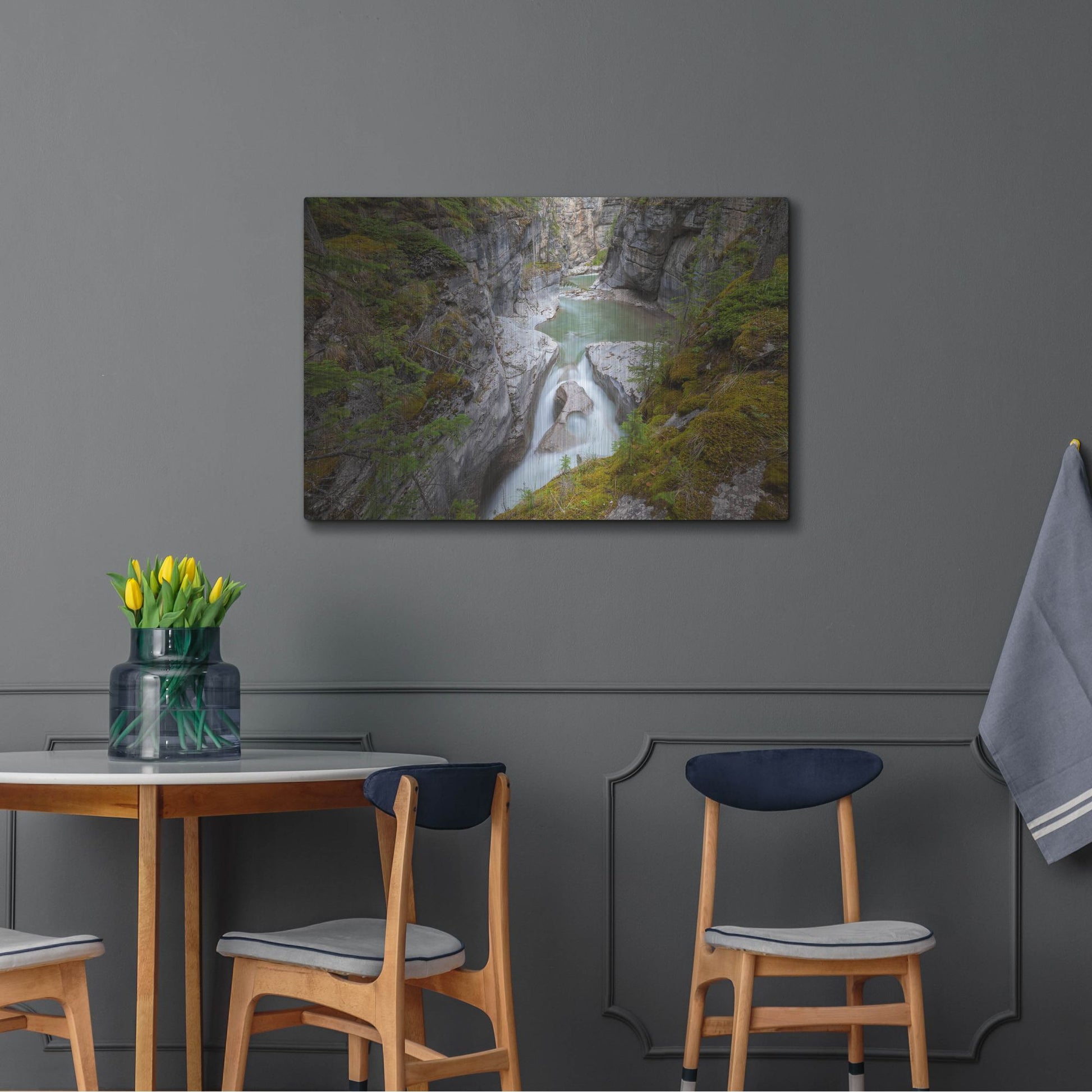 Luxe Metal Art 'Maligne Canyon 1' by Joe Reimer Photography, Metal Wall Art,36x24