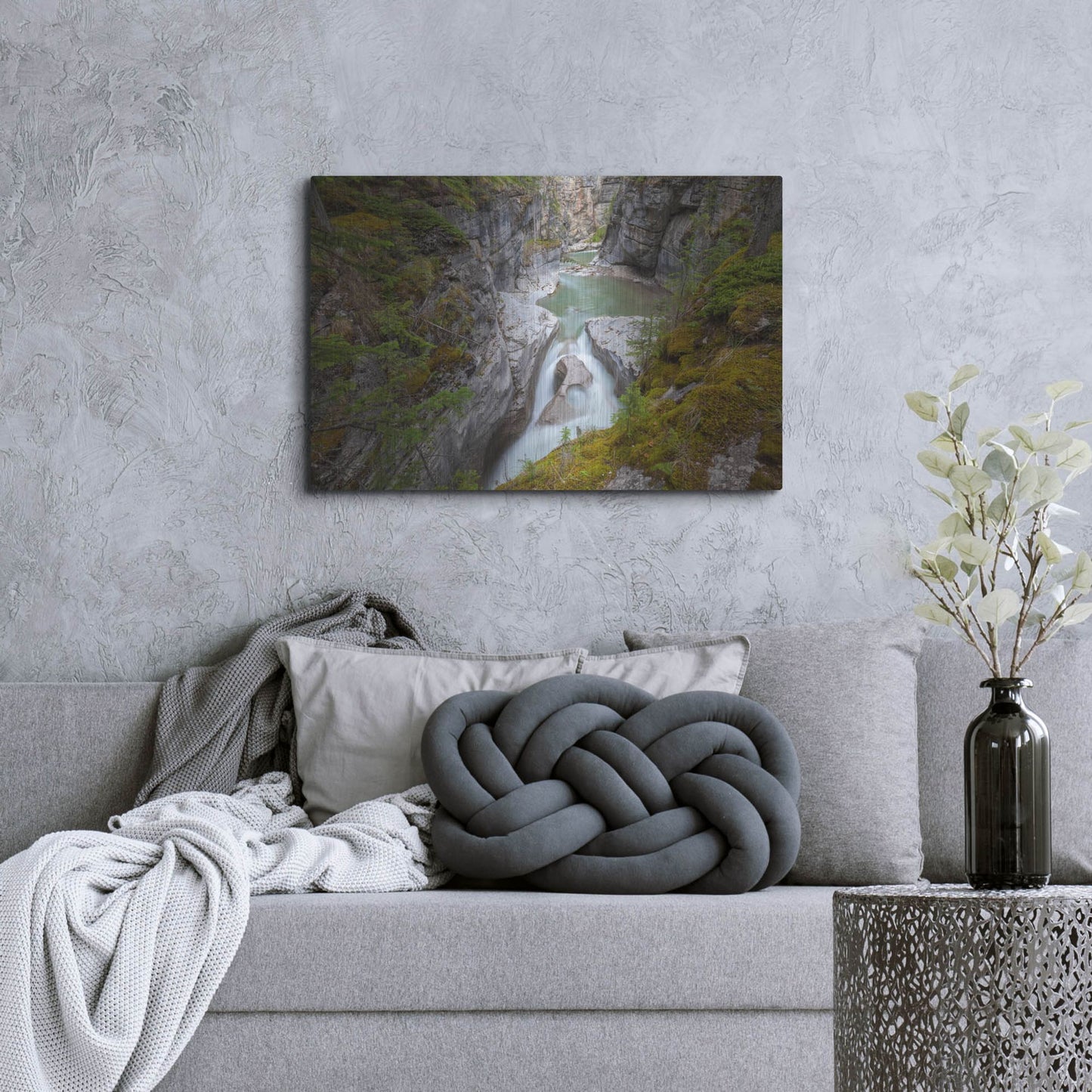 Luxe Metal Art 'Maligne Canyon 1' by Joe Reimer Photography, Metal Wall Art,36x24