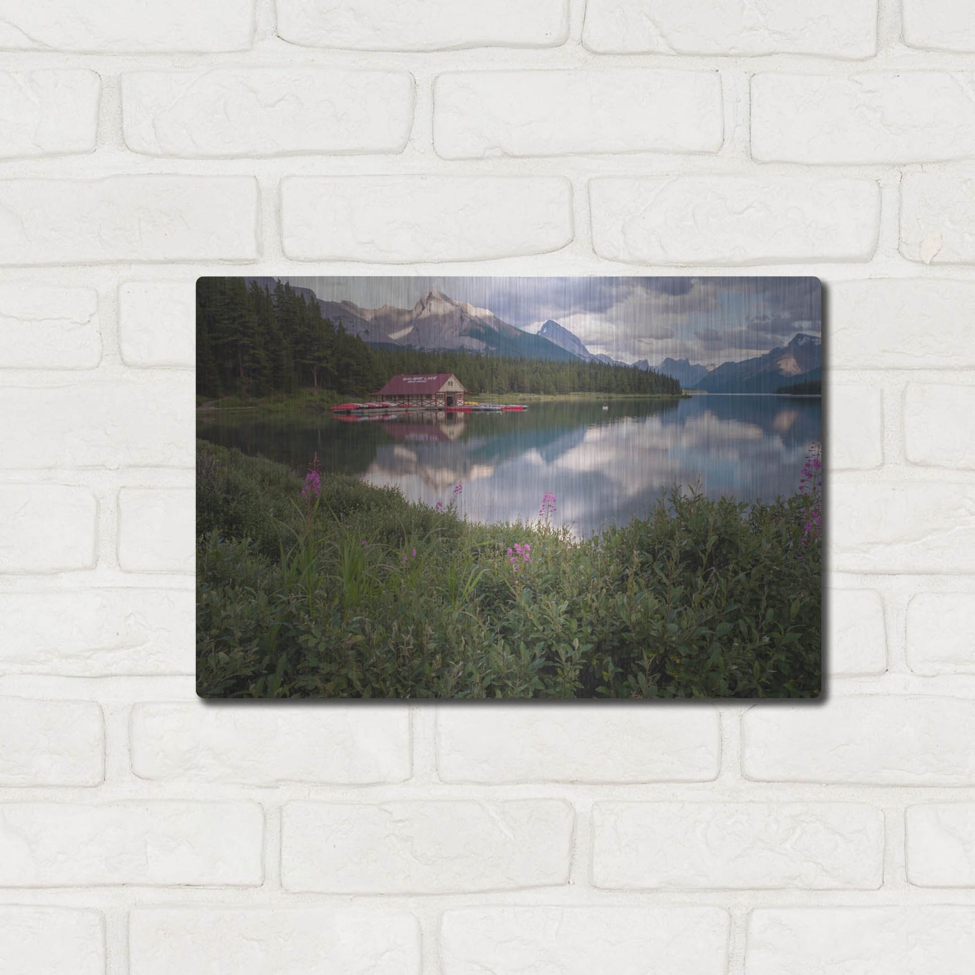 Luxe Metal Art 'Maligne Lake 1' by Joe Reimer Photography, Metal Wall Art,16x12
