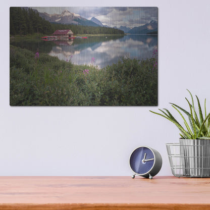 Luxe Metal Art 'Maligne Lake 1' by Joe Reimer Photography, Metal Wall Art,16x12