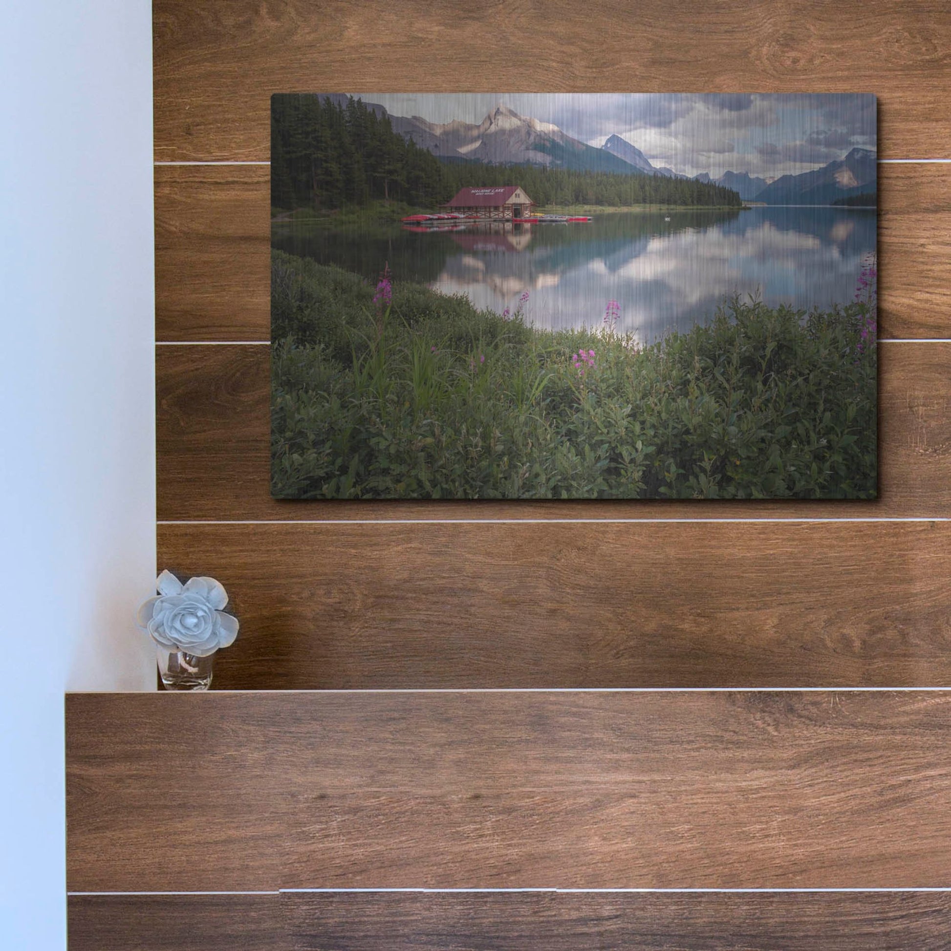 Luxe Metal Art 'Maligne Lake 1' by Joe Reimer Photography, Metal Wall Art,16x12