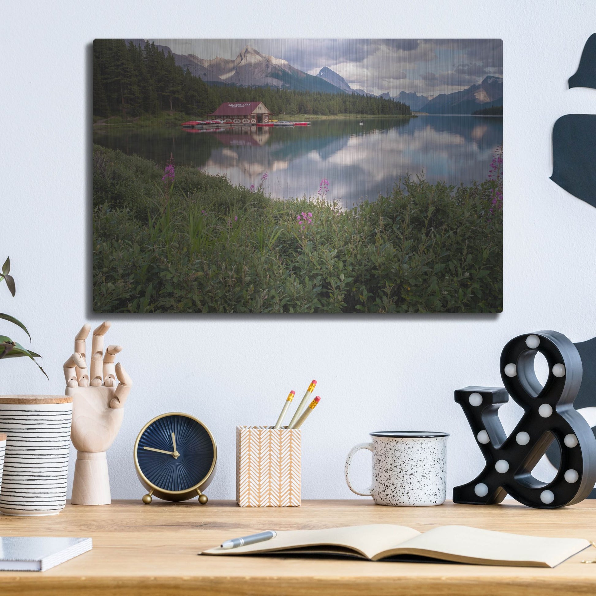 Luxe Metal Art 'Maligne Lake 1' by Joe Reimer Photography, Metal Wall Art,16x12