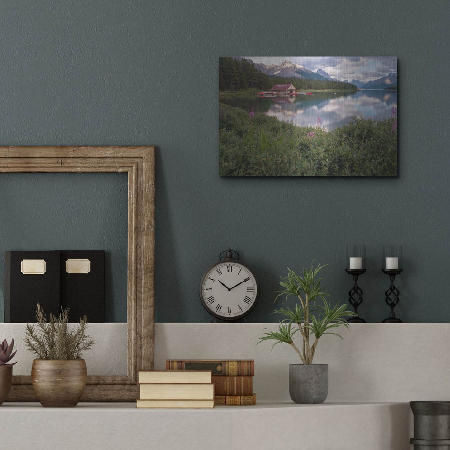 Luxe Metal Art 'Maligne Lake 1' by Joe Reimer Photography, Metal Wall Art,16x12