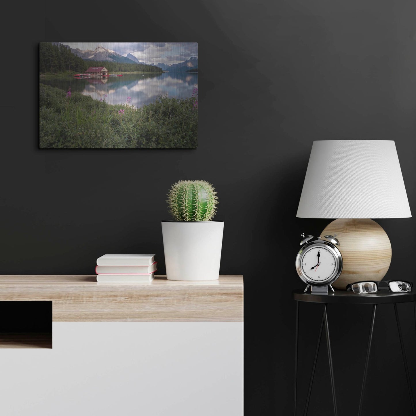 Luxe Metal Art 'Maligne Lake 1' by Joe Reimer Photography, Metal Wall Art,24x16