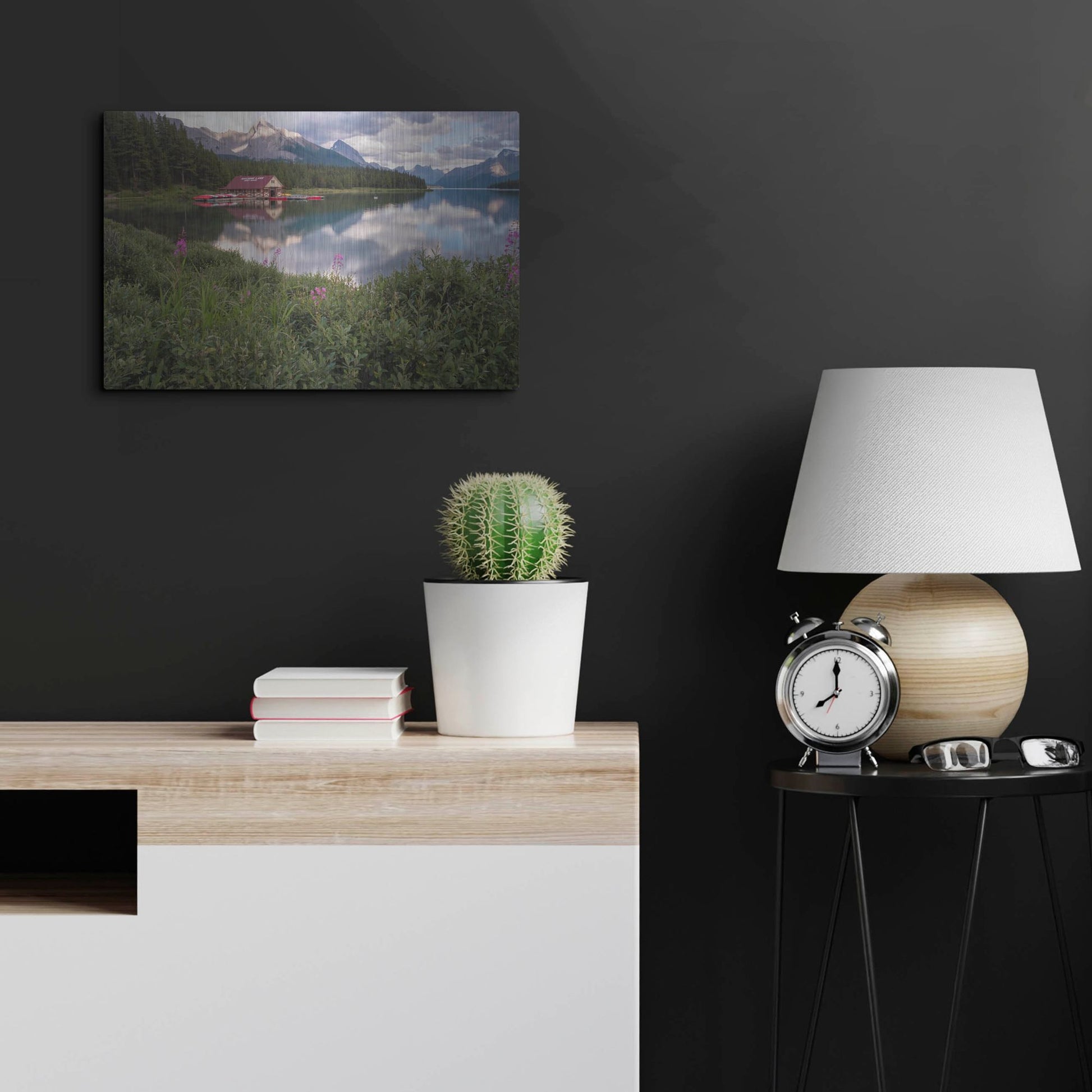 Luxe Metal Art 'Maligne Lake 1' by Joe Reimer Photography, Metal Wall Art,24x16