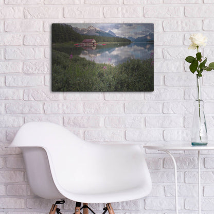 Luxe Metal Art 'Maligne Lake 1' by Joe Reimer Photography, Metal Wall Art,24x16