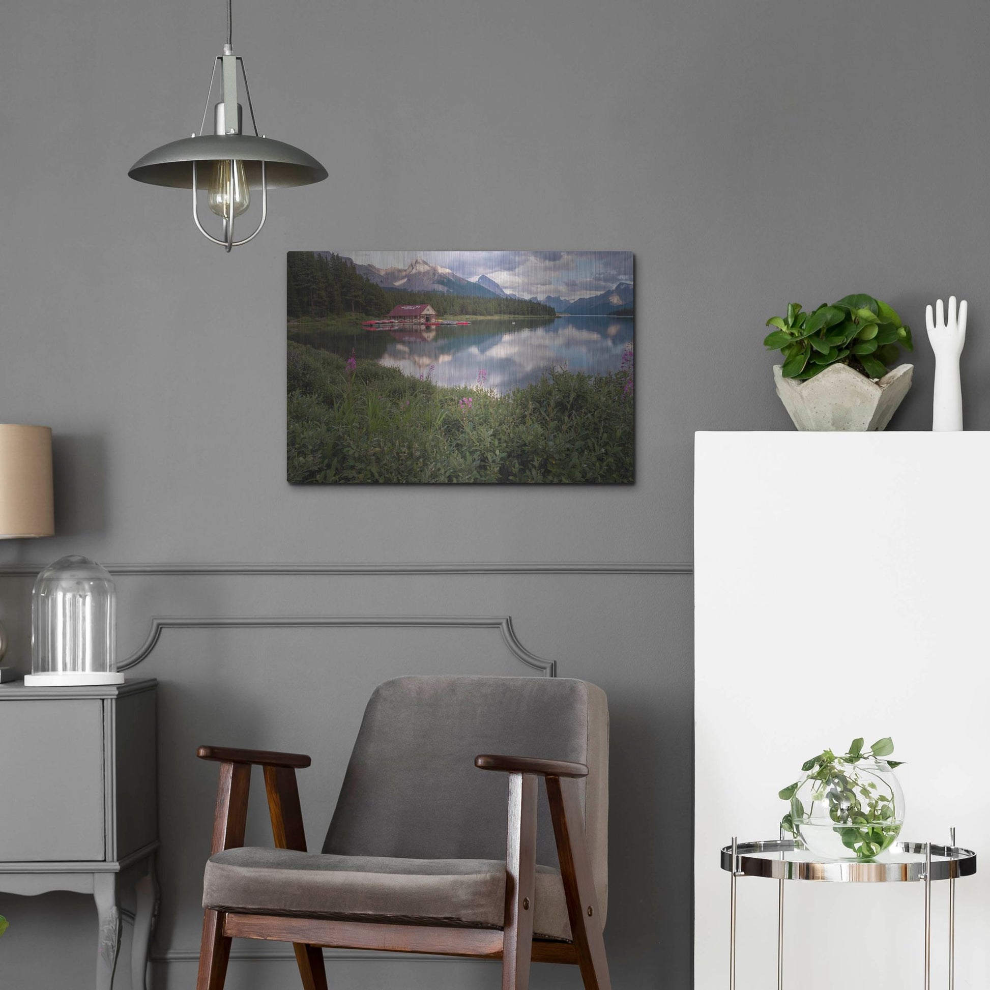 Luxe Metal Art 'Maligne Lake 1' by Joe Reimer Photography, Metal Wall Art,24x16