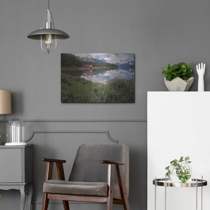 Luxe Metal Art 'Maligne Lake 1' by Joe Reimer Photography, Metal Wall Art,24x16