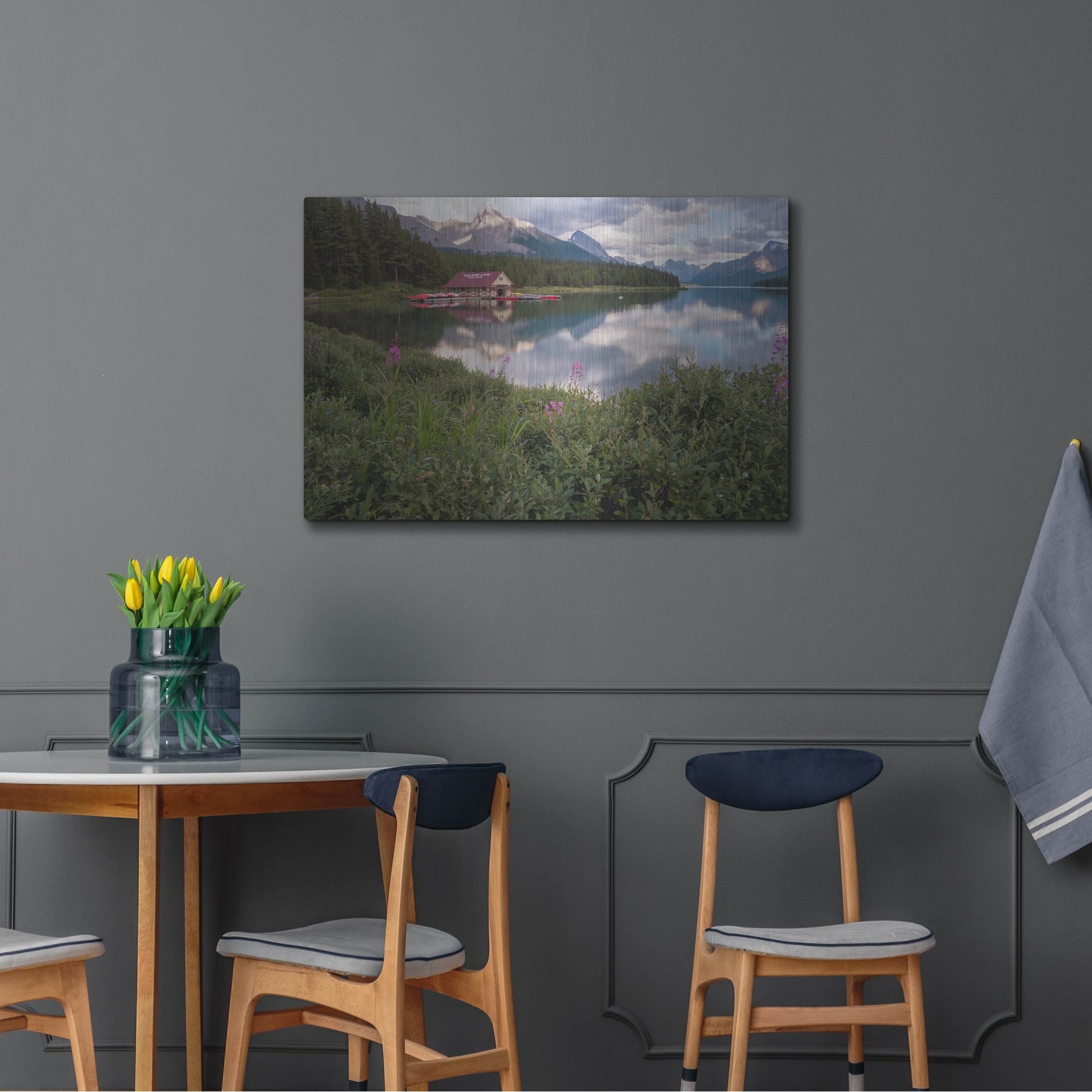 Luxe Metal Art 'Maligne Lake 1' by Joe Reimer Photography, Metal Wall Art,36x24