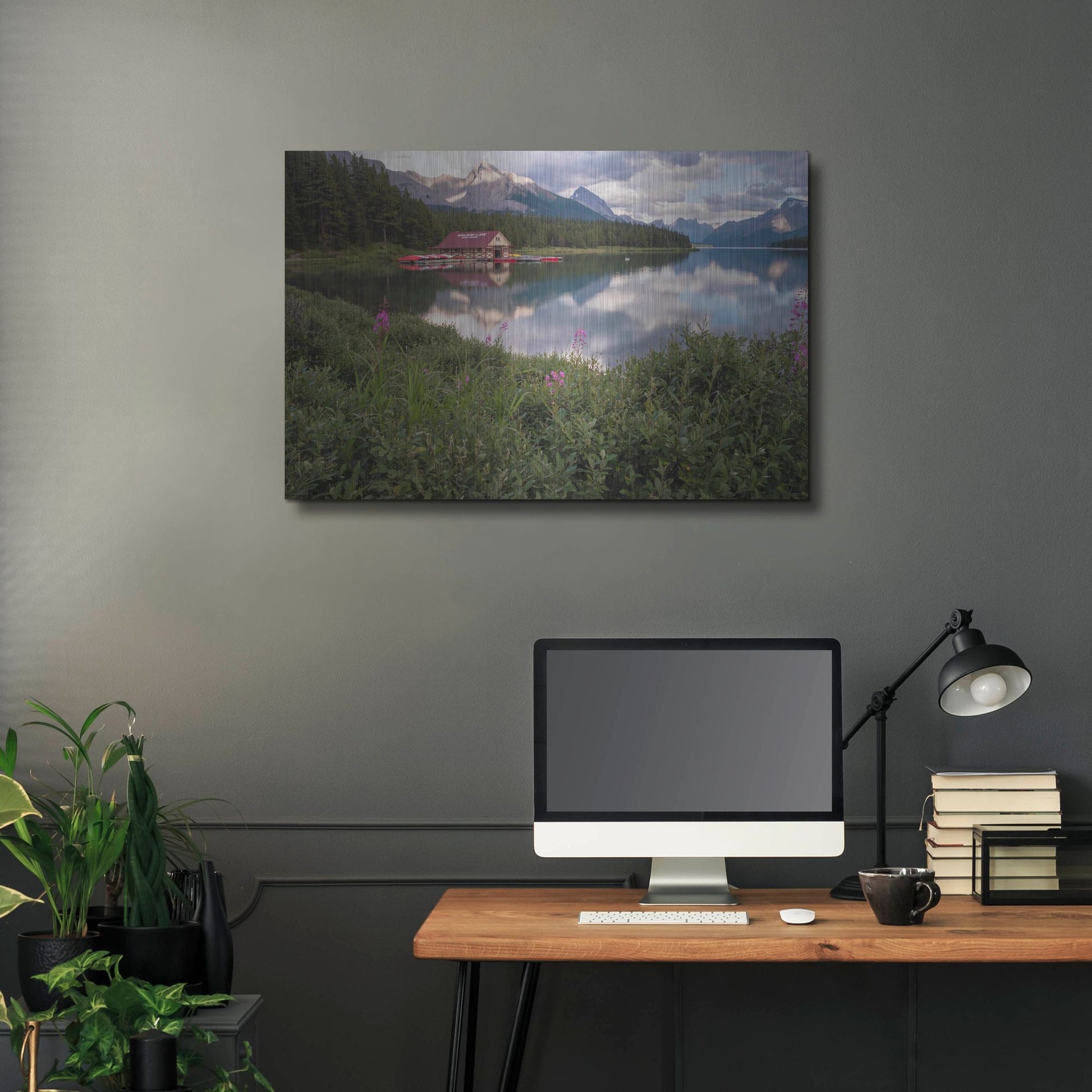 Luxe Metal Art 'Maligne Lake 1' by Joe Reimer Photography, Metal Wall Art,36x24