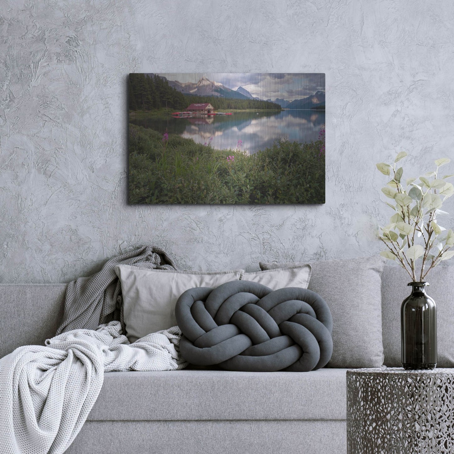 Luxe Metal Art 'Maligne Lake 1' by Joe Reimer Photography, Metal Wall Art,36x24