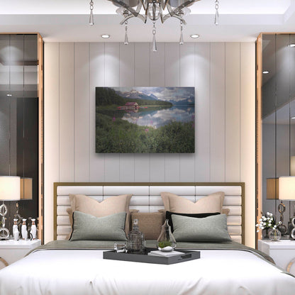 Luxe Metal Art 'Maligne Lake 1' by Joe Reimer Photography, Metal Wall Art,36x24