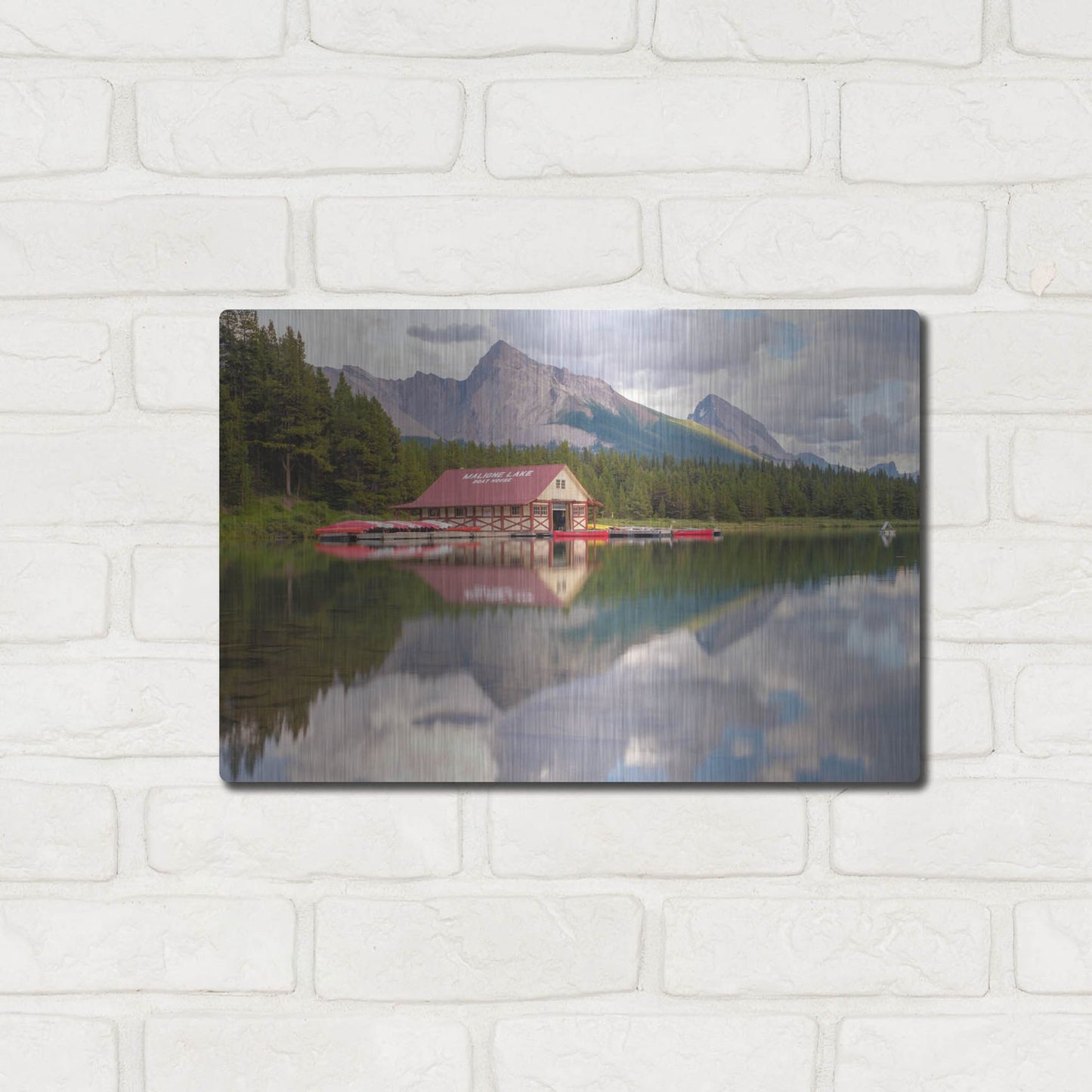 Luxe Metal Art 'Maligne Lake 2' by Joe Reimer Photography, Metal Wall Art,16x12