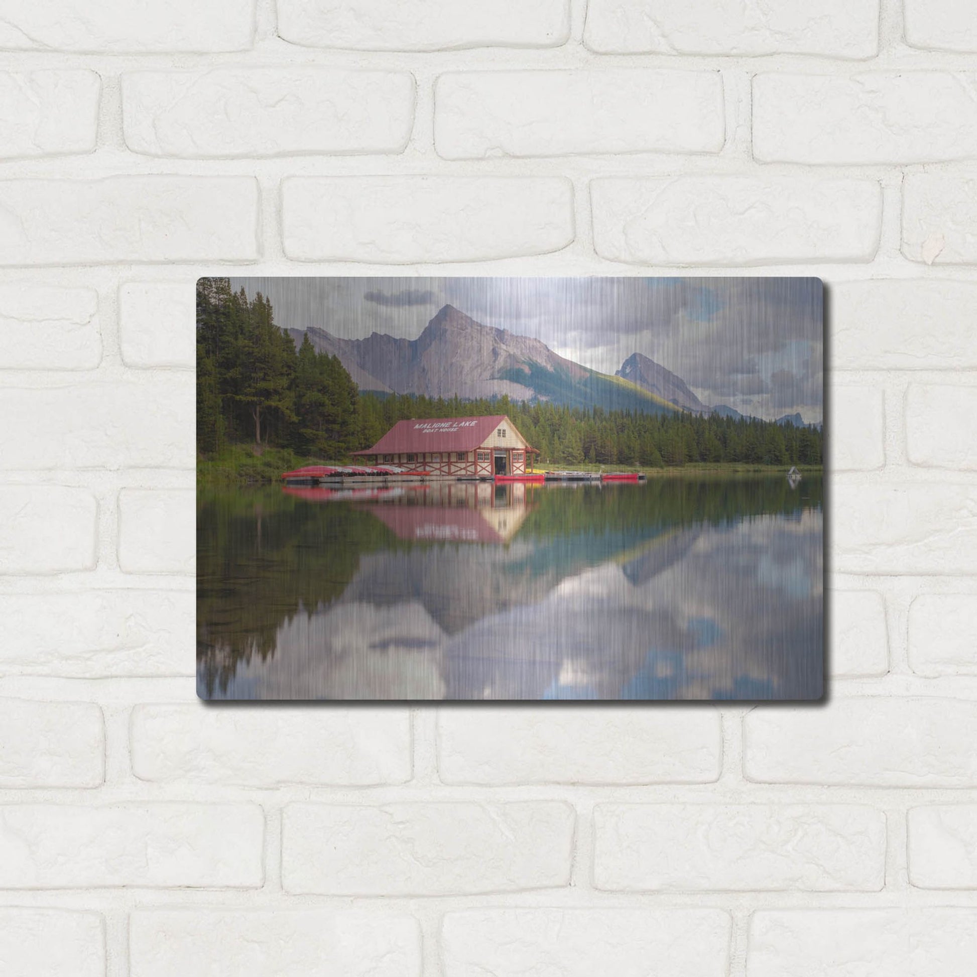 Luxe Metal Art 'Maligne Lake 2' by Joe Reimer Photography, Metal Wall Art,16x12