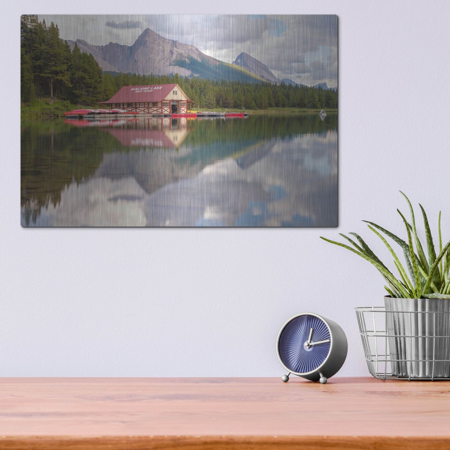 Luxe Metal Art 'Maligne Lake 2' by Joe Reimer Photography, Metal Wall Art,16x12