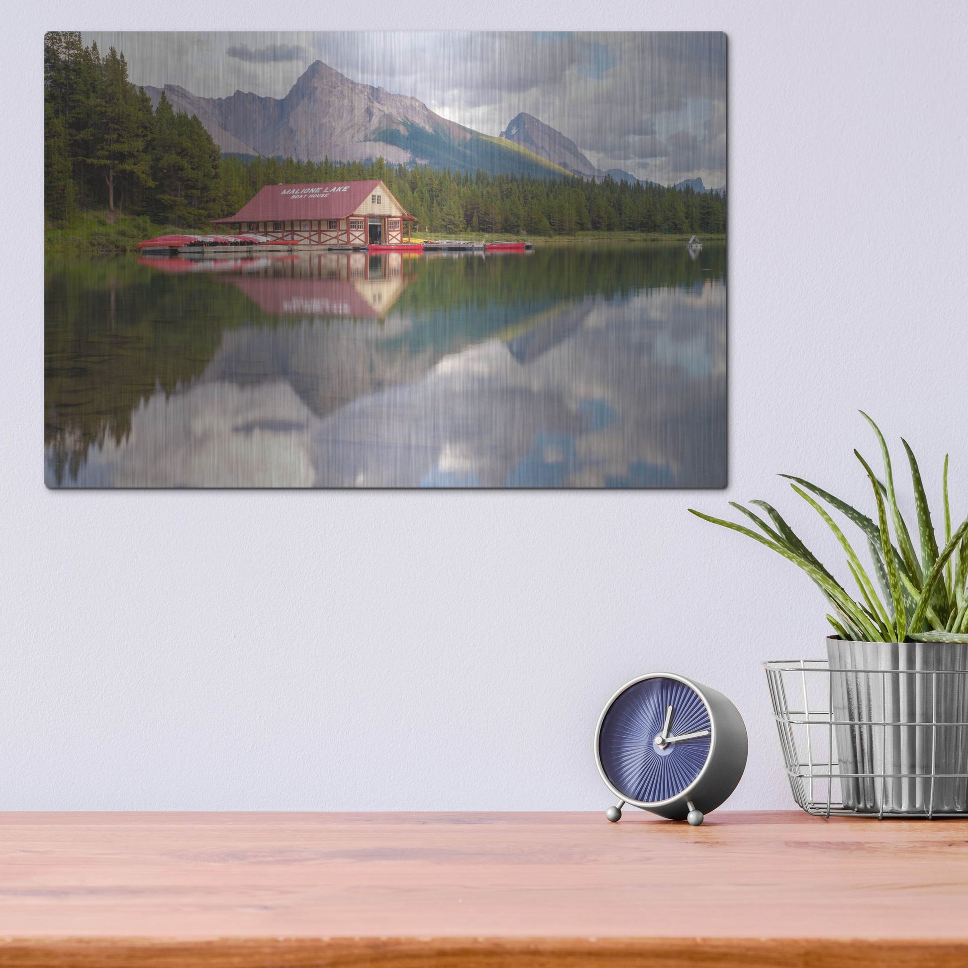 Luxe Metal Art 'Maligne Lake 2' by Joe Reimer Photography, Metal Wall Art,16x12