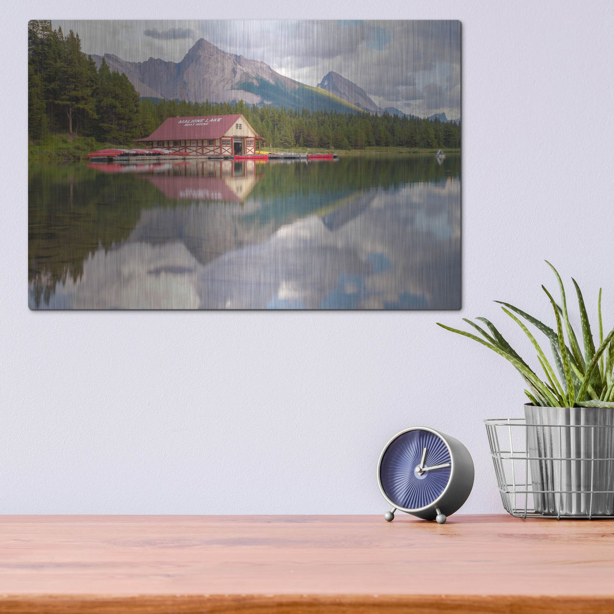 Luxe Metal Art 'Maligne Lake 2' by Joe Reimer Photography, Metal Wall Art,16x12