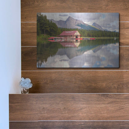 Luxe Metal Art 'Maligne Lake 2' by Joe Reimer Photography, Metal Wall Art,16x12