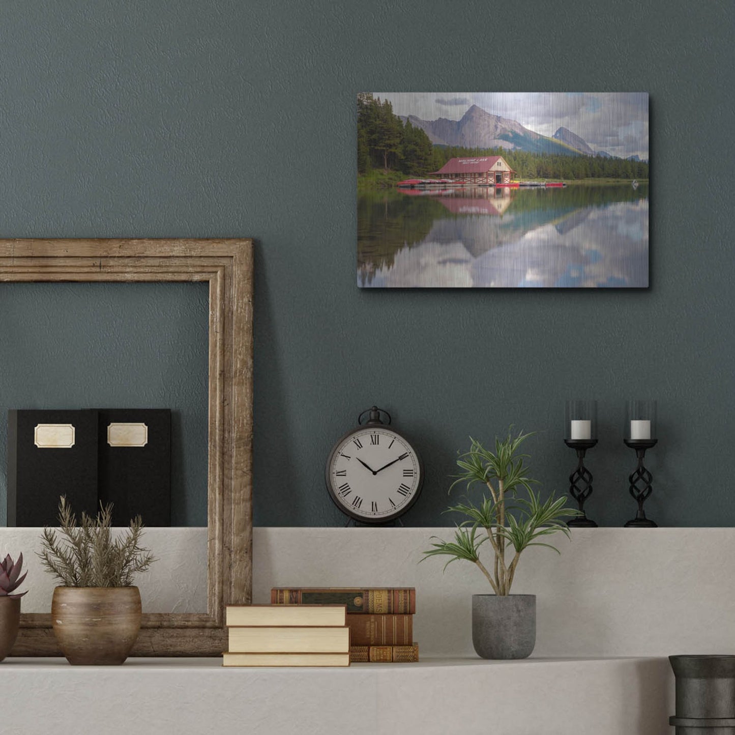 Luxe Metal Art 'Maligne Lake 2' by Joe Reimer Photography, Metal Wall Art,16x12