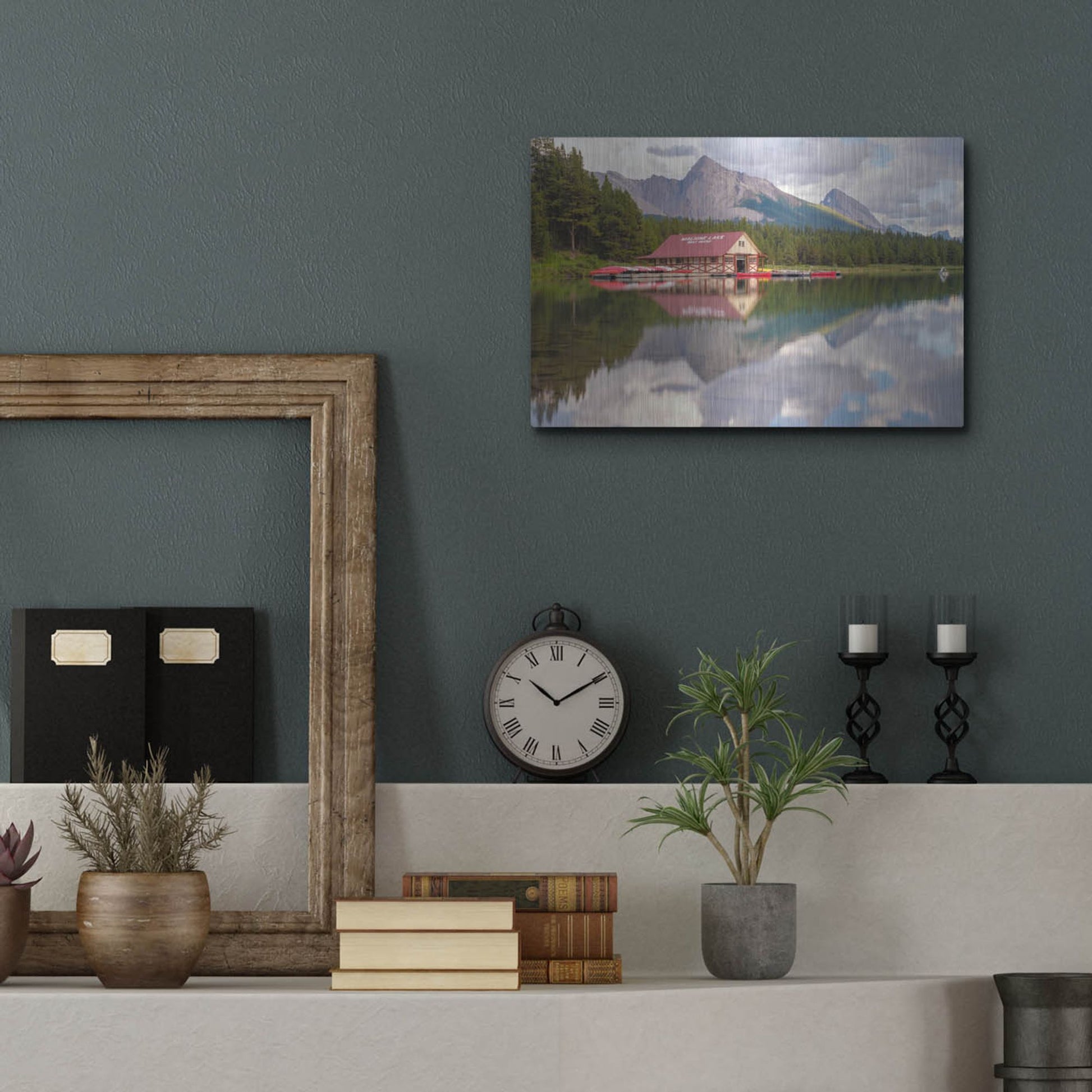 Luxe Metal Art 'Maligne Lake 2' by Joe Reimer Photography, Metal Wall Art,16x12