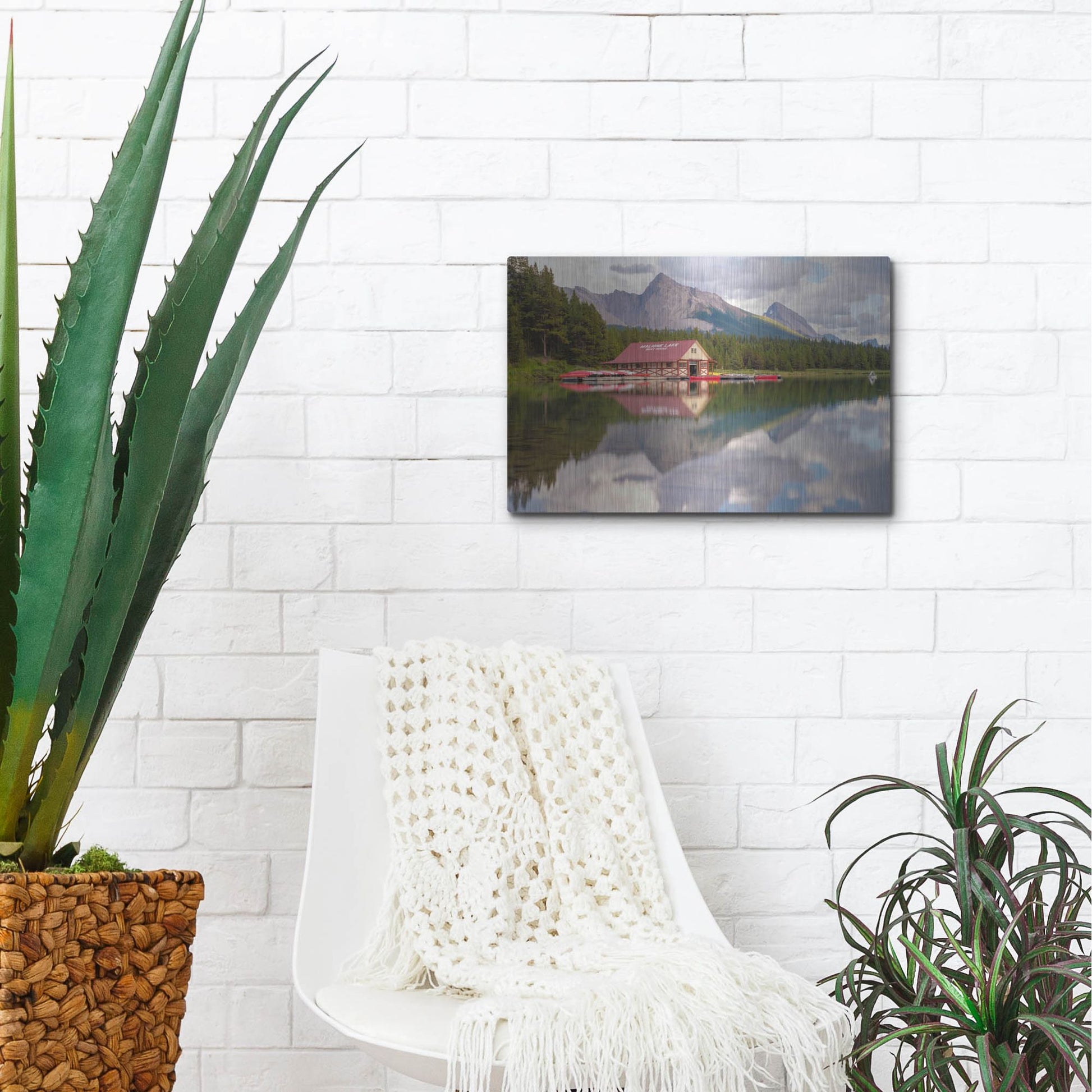 Luxe Metal Art 'Maligne Lake 2' by Joe Reimer Photography, Metal Wall Art,16x12