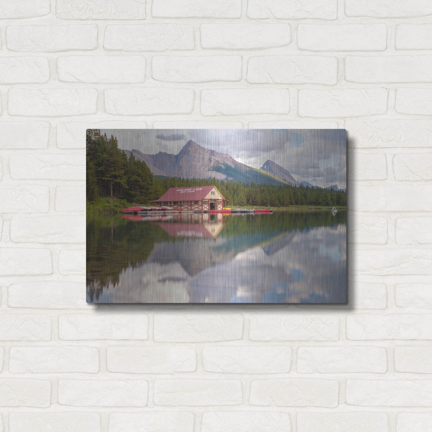 Luxe Metal Art 'Maligne Lake 2' by Joe Reimer Photography, Metal Wall Art,24x16