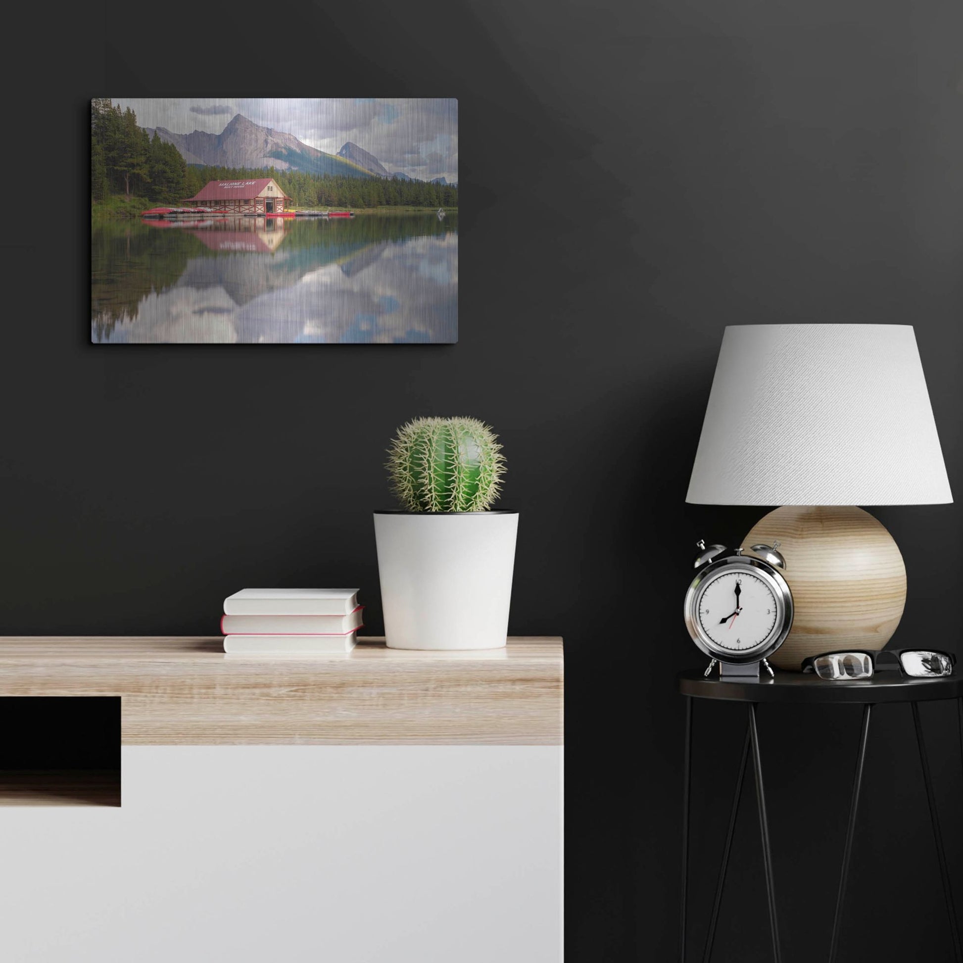 Luxe Metal Art 'Maligne Lake 2' by Joe Reimer Photography, Metal Wall Art,24x16