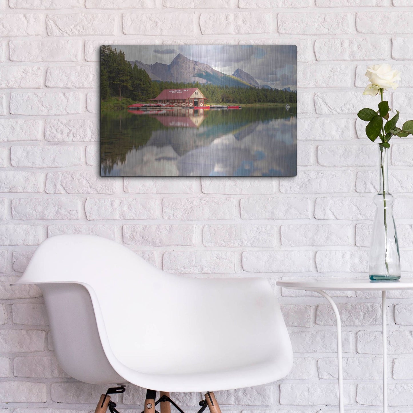 Luxe Metal Art 'Maligne Lake 2' by Joe Reimer Photography, Metal Wall Art,24x16