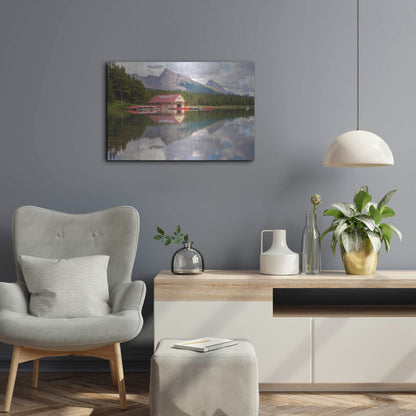 Luxe Metal Art 'Maligne Lake 2' by Joe Reimer Photography, Metal Wall Art,24x16