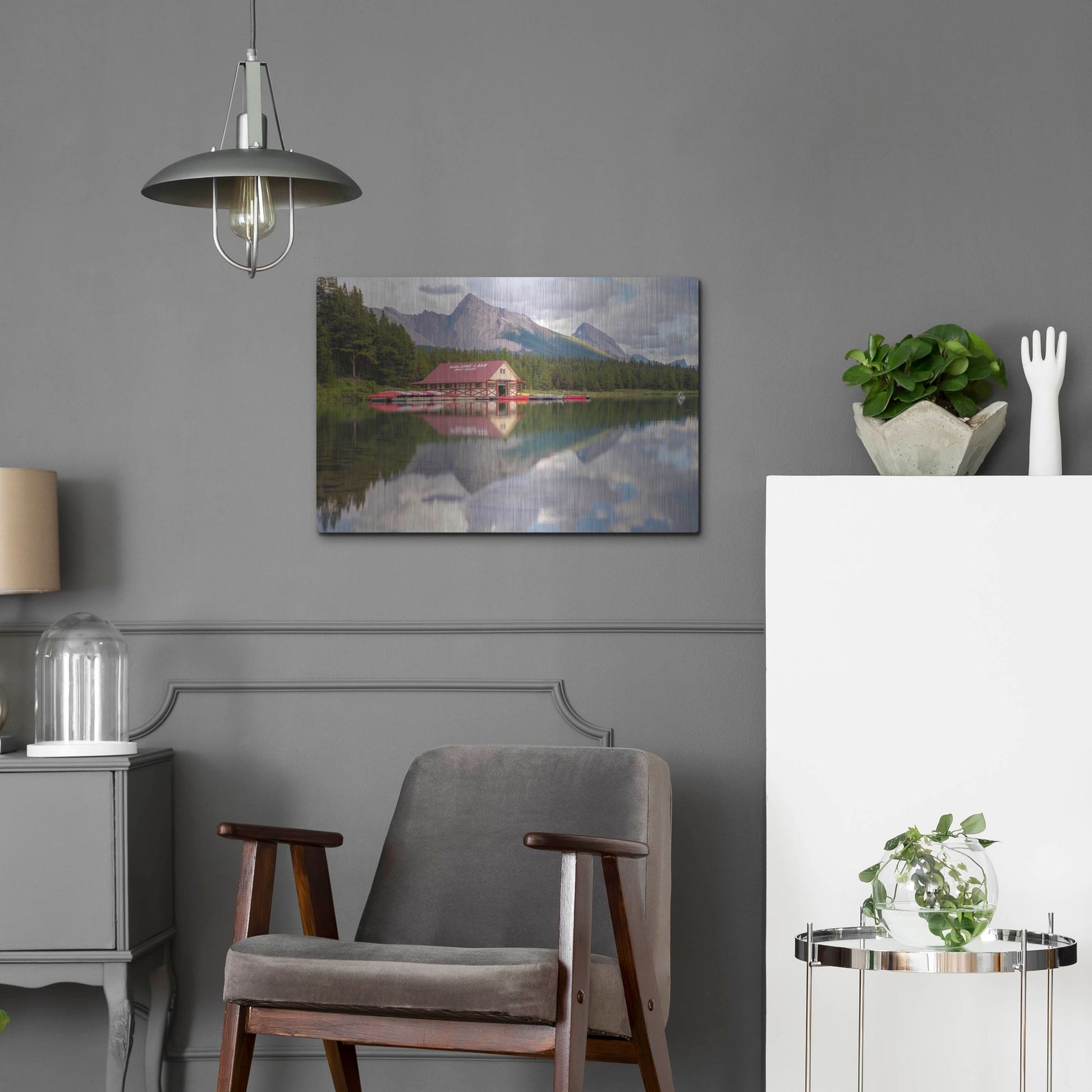Luxe Metal Art 'Maligne Lake 2' by Joe Reimer Photography, Metal Wall Art,24x16