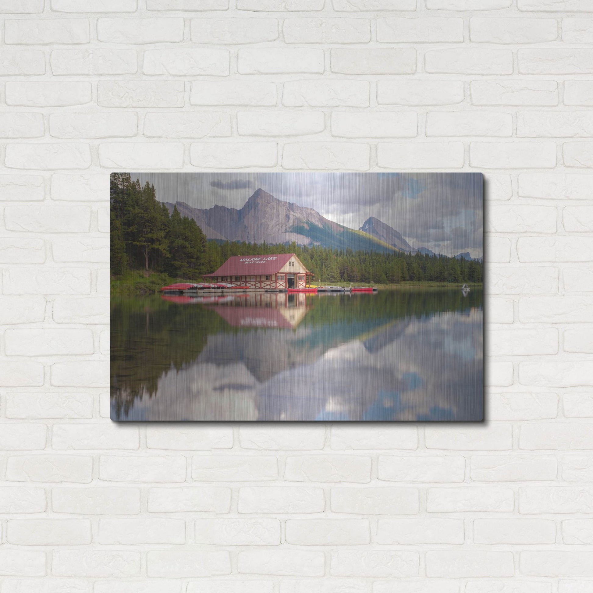 Luxe Metal Art 'Maligne Lake 2' by Joe Reimer Photography, Metal Wall Art,36x24