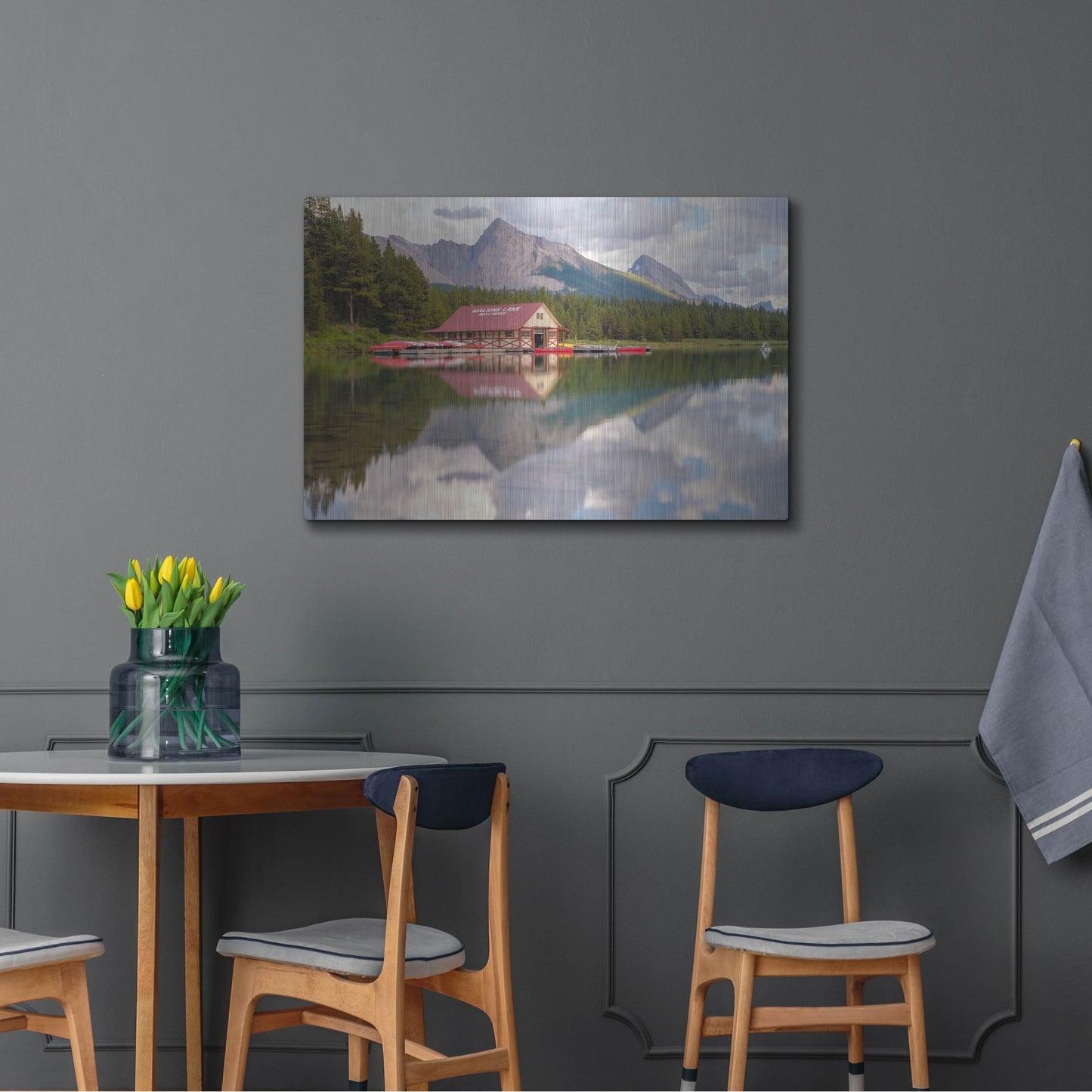 Luxe Metal Art 'Maligne Lake 2' by Joe Reimer Photography, Metal Wall Art,36x24