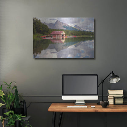 Luxe Metal Art 'Maligne Lake 2' by Joe Reimer Photography, Metal Wall Art,36x24
