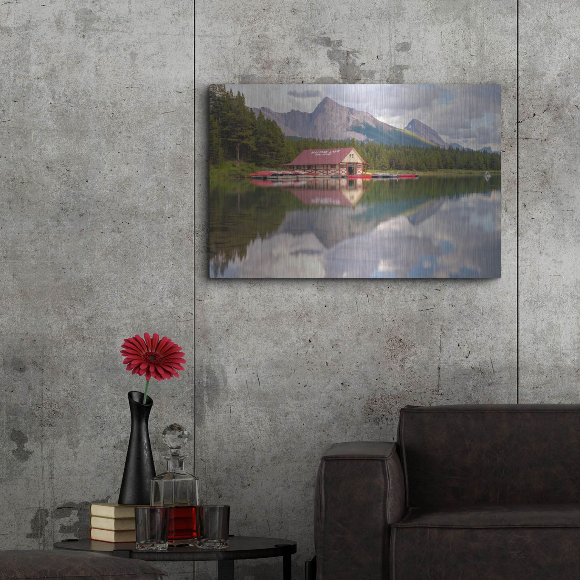 Luxe Metal Art 'Maligne Lake 2' by Joe Reimer Photography, Metal Wall Art,36x24