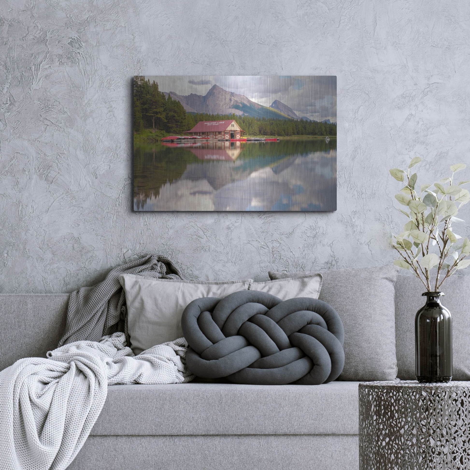 Luxe Metal Art 'Maligne Lake 2' by Joe Reimer Photography, Metal Wall Art,36x24