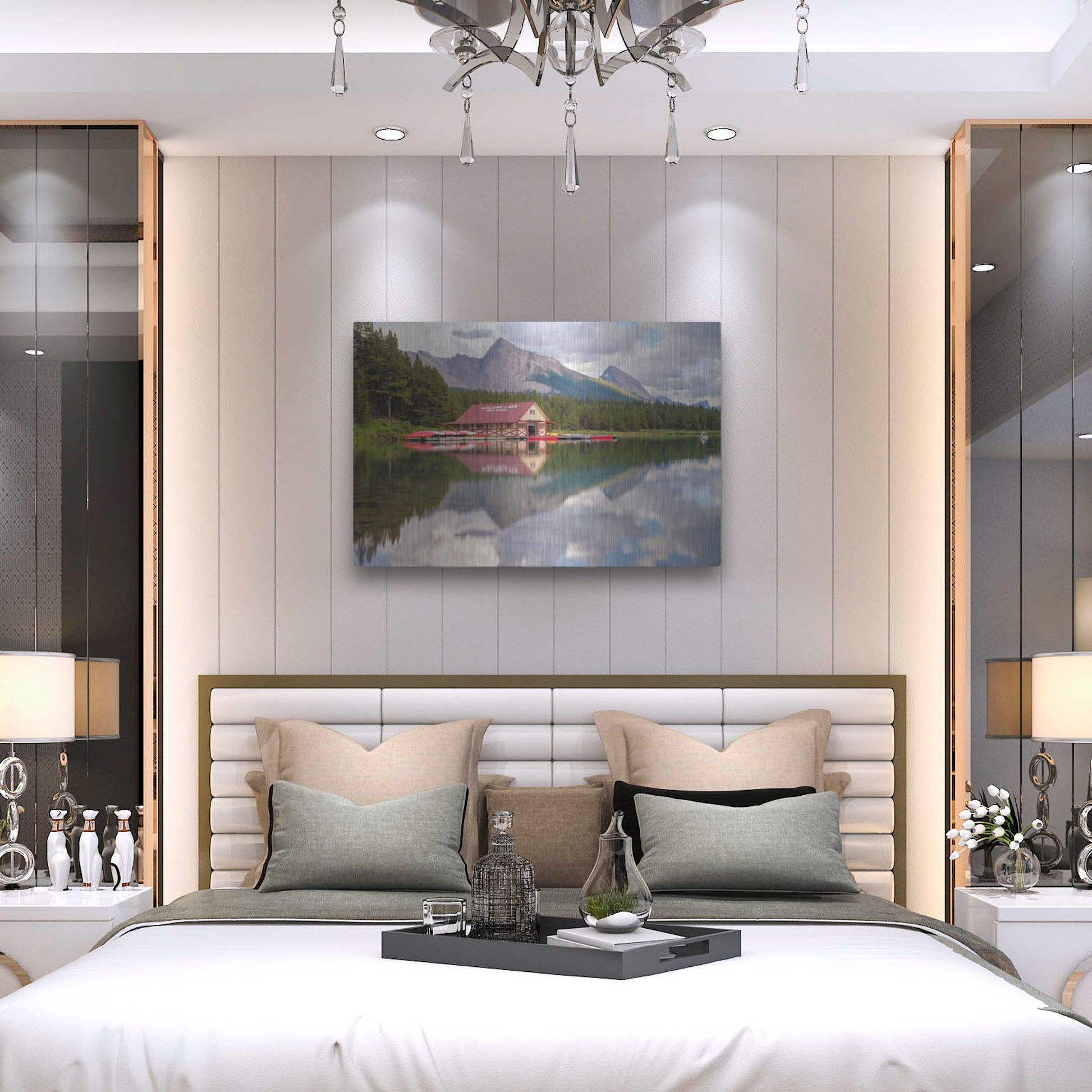 Luxe Metal Art 'Maligne Lake 2' by Joe Reimer Photography, Metal Wall Art,36x24