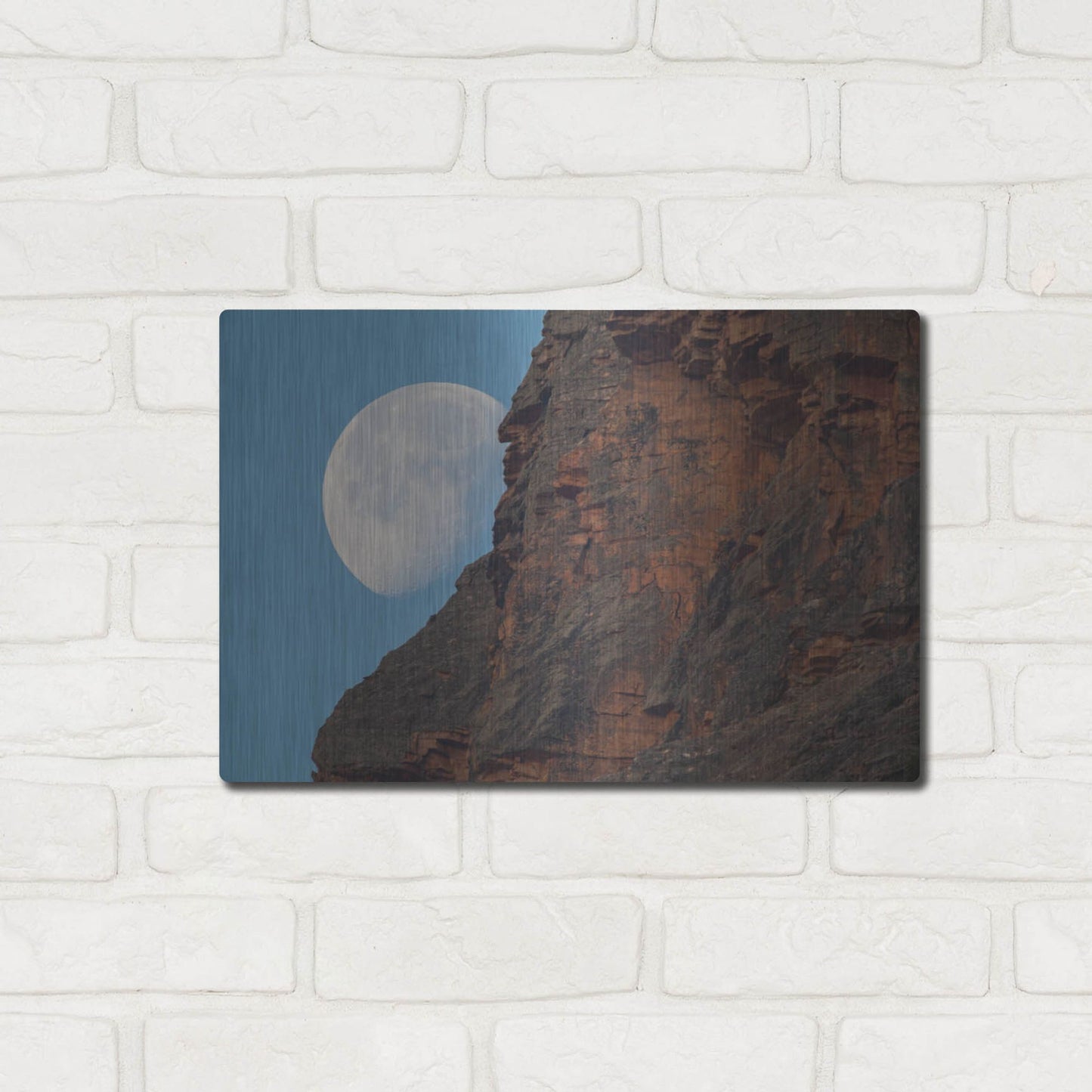 Luxe Metal Art 'Moon Mountain 1' by Joe Reimer Photography, Metal Wall Art,16x12